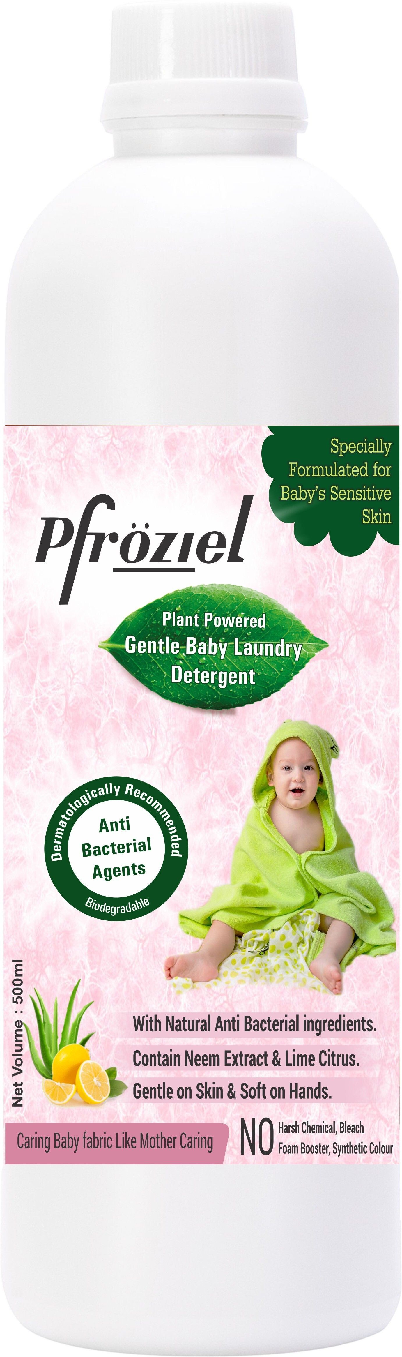 pfroziel Baby laundry liquid detergent (500ml) With plant based surfactants, Rose Liquid Detergent-picture-11