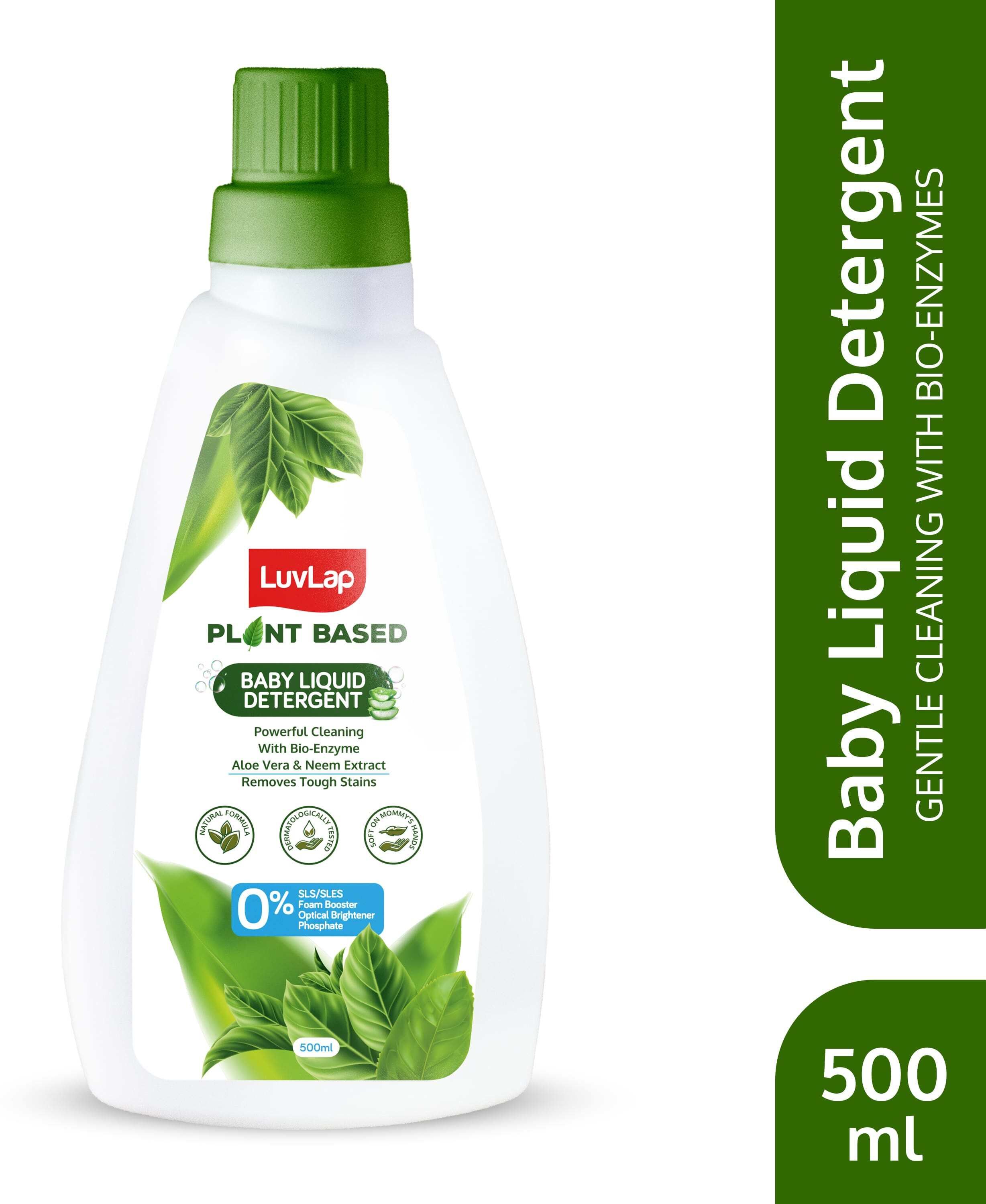 Plant Based Baby Laundry Detergent, 500ml, With Bio-Enzymes, Aloe Vera & Neem Liquid Detergent