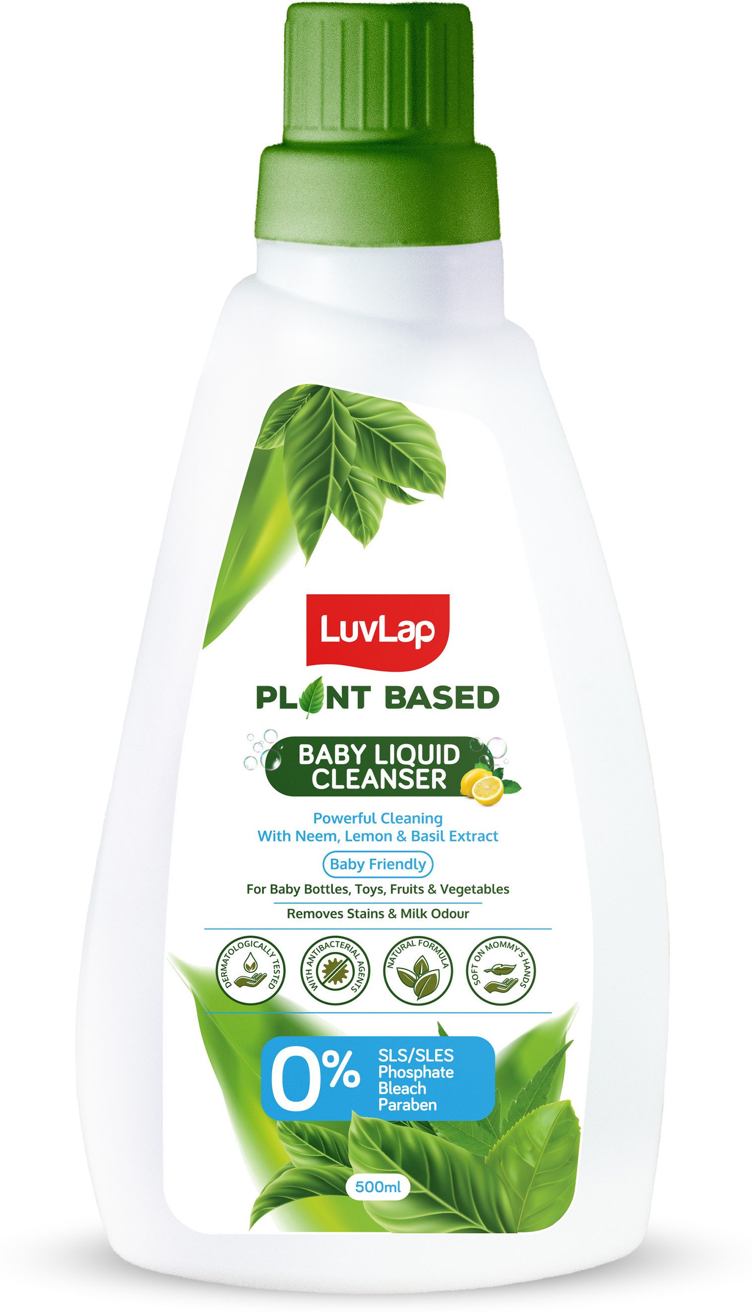 Plant Based Liquid Cleanser, 500ml, With Neem, Lemon & Basil Neem Liquid Detergent