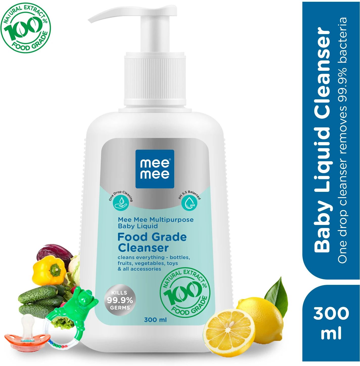 Baby liquid cleanser for bottle ,food grade,accessories, vaggie, kills 99% germ Liquid Detergent