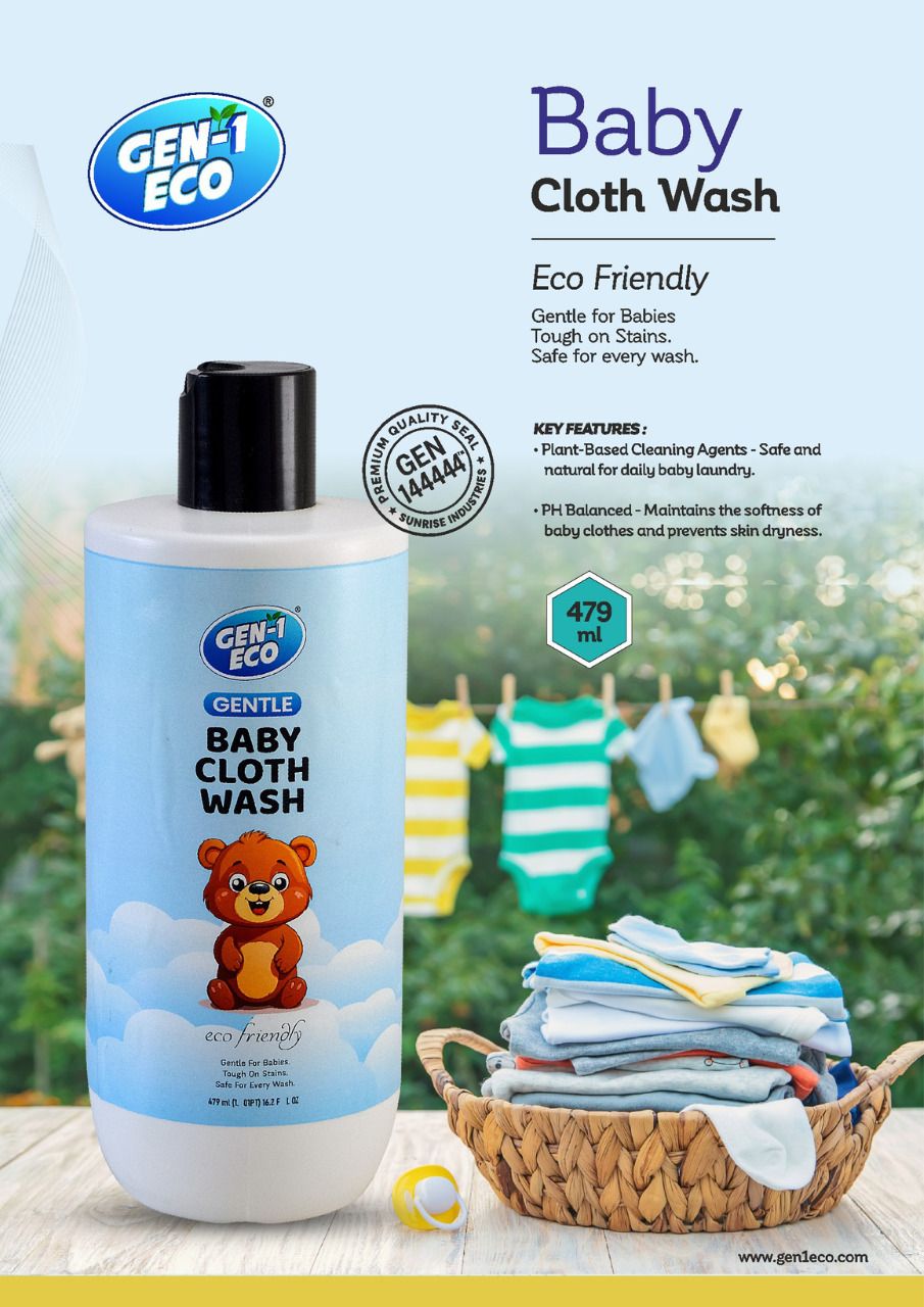 Gen1eco Baby Cloth Wash Liquid Detergent 500ML Fresh Liquid Detergent-image-24