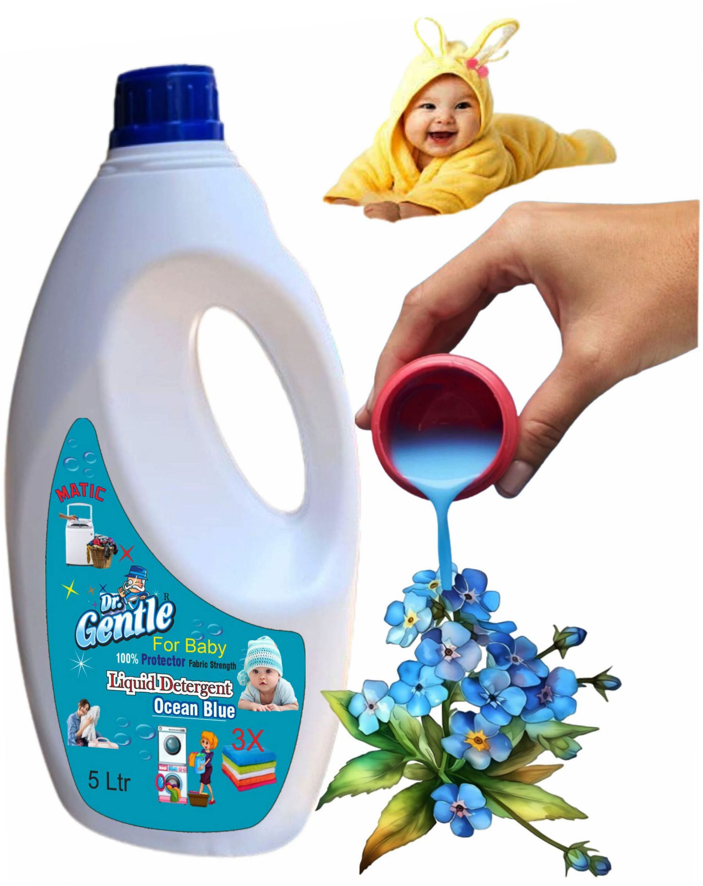 doctorgentle Baby laundry liquid detergent,washing liquid for Baby Clothes | Allergen Free Floral Liquid Detergent-picture-15