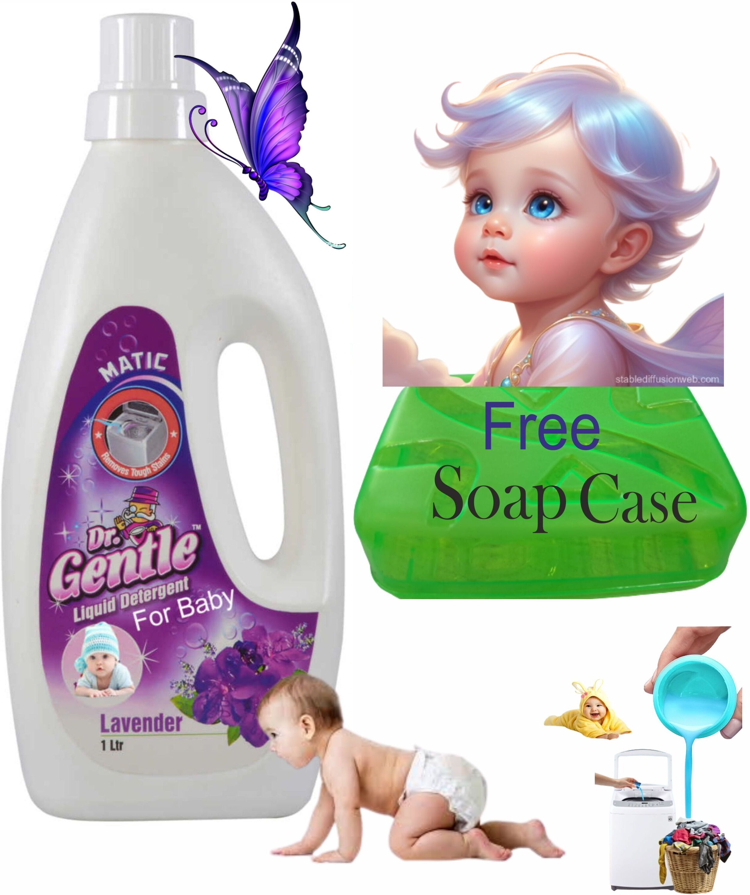 doctorgentle baby liquid detergent for clothes Lavender Liquid Detergent-picture-17