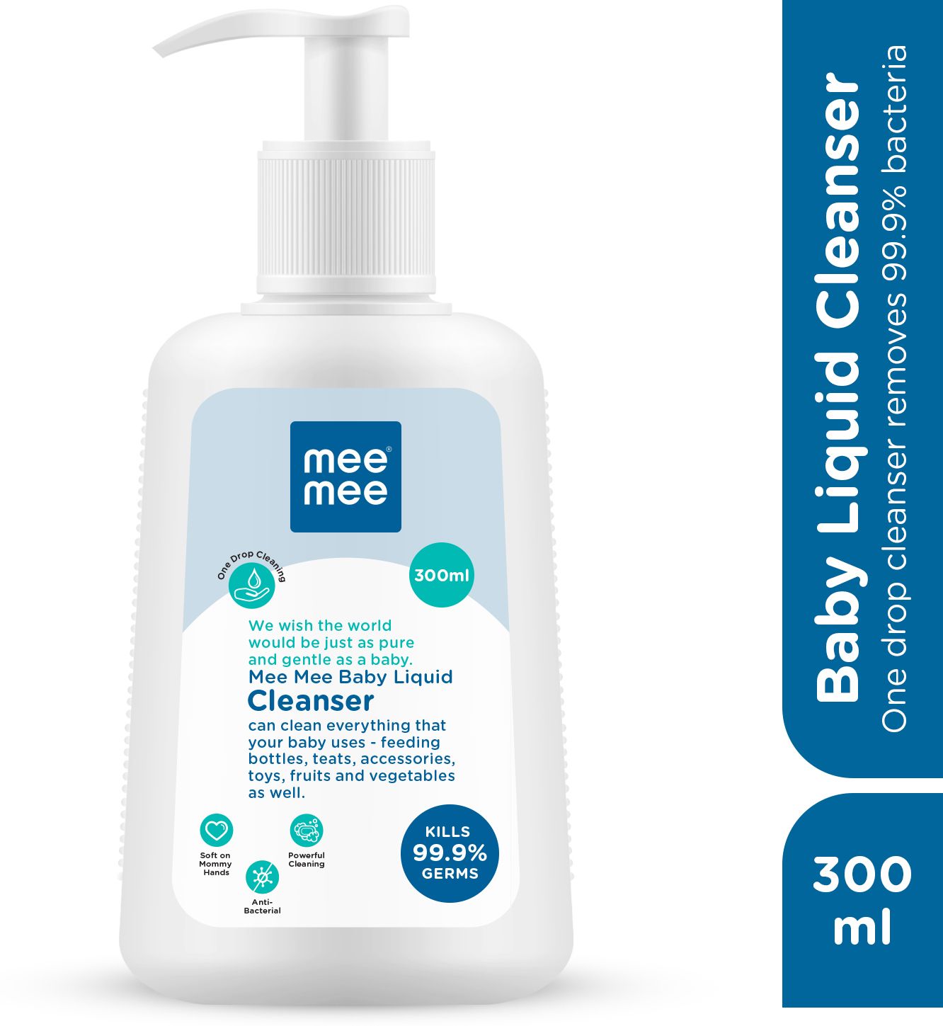 meemee Baby liquid cleanser for bottle ,food grade,accessories ,vaggie, kills 99% germ Liquid Detergent-picture-29