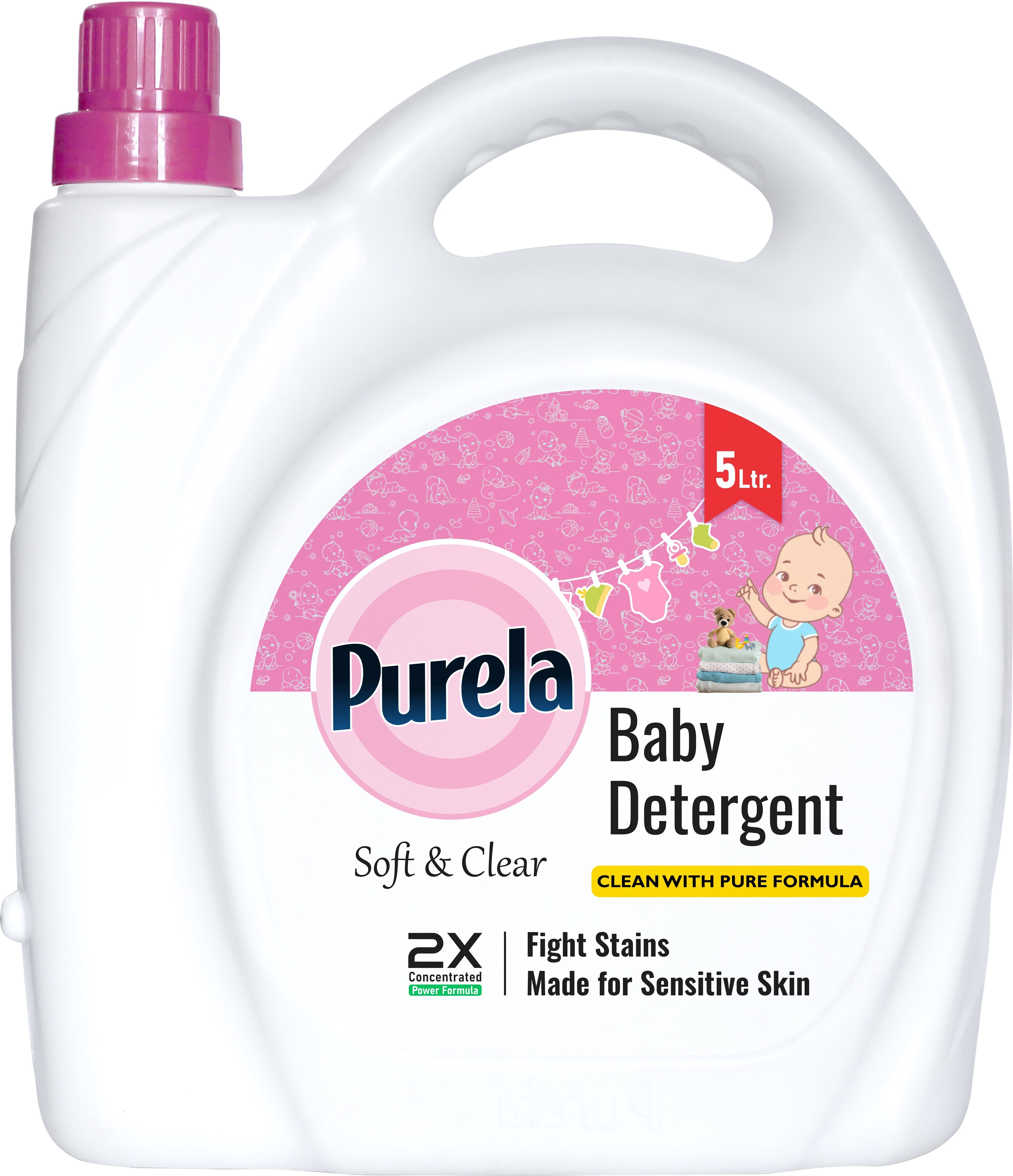 Baby Liquid Detergent 5L Bulk | Gentle Newborn | Mild Fragrance Machine Wash Rose Liquid Detergent-image-16