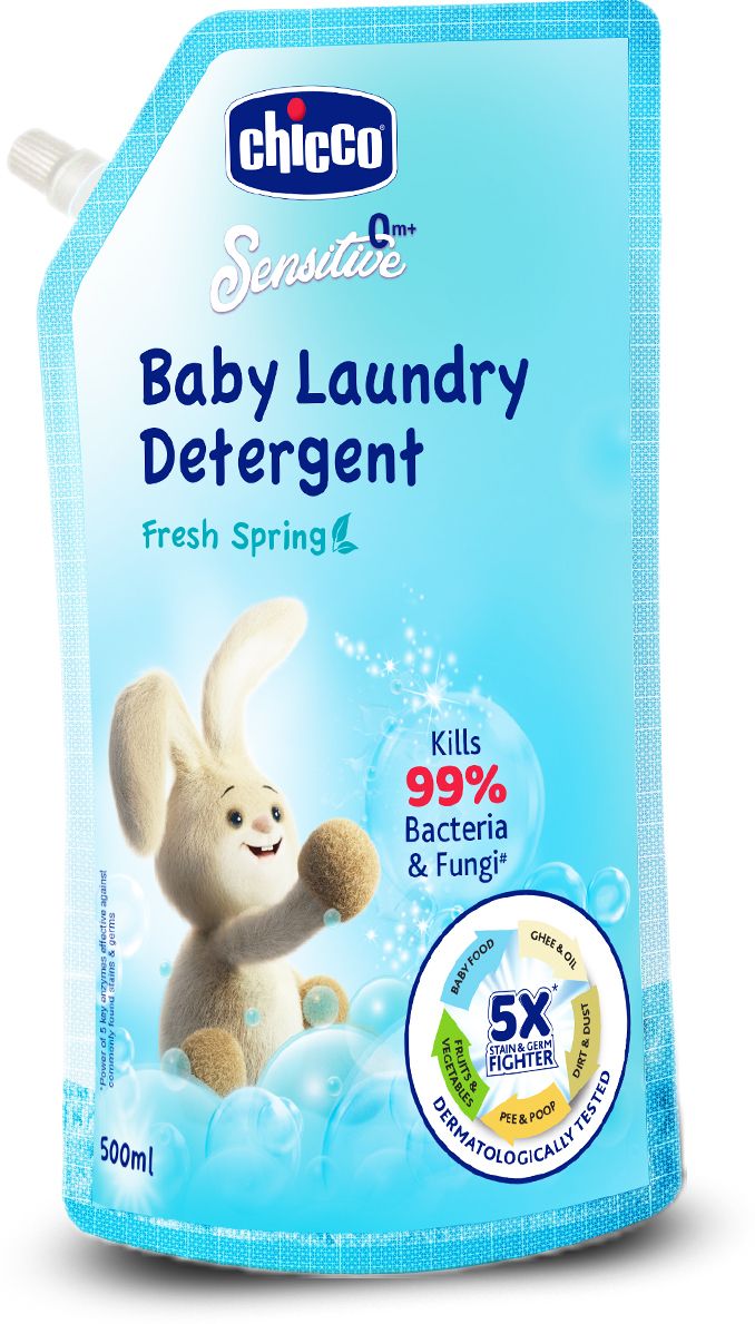 chicco Baby Laundry Detergent, Fresh Spring, 5X Stain & Germ Fighter Fresh Liquid Detergent-picture-30