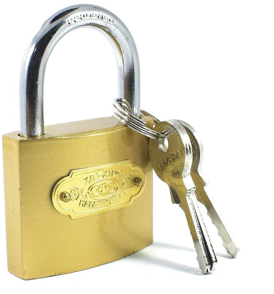 truveli House Stainless Steel Lock Pressing Hard Gold Finish Lock with 3 Key Padlock-picture-14
