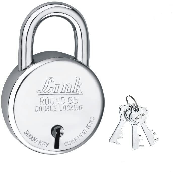 link lock LINK 65mm New Round | 3 Keys | Hardened Shakle | -Tech 3 Keys | Padlock-picture-14