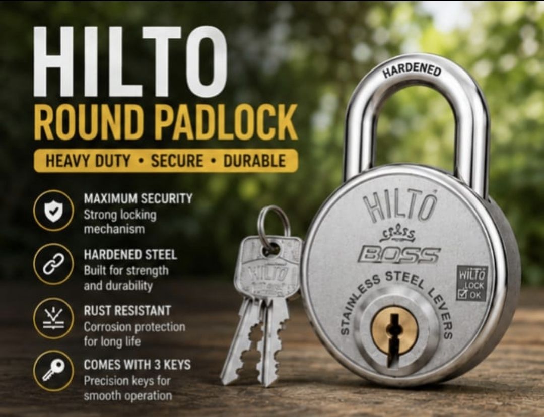 asrvg Hilto Boss Round Padlock with 3 Keys Padlock-picture-15