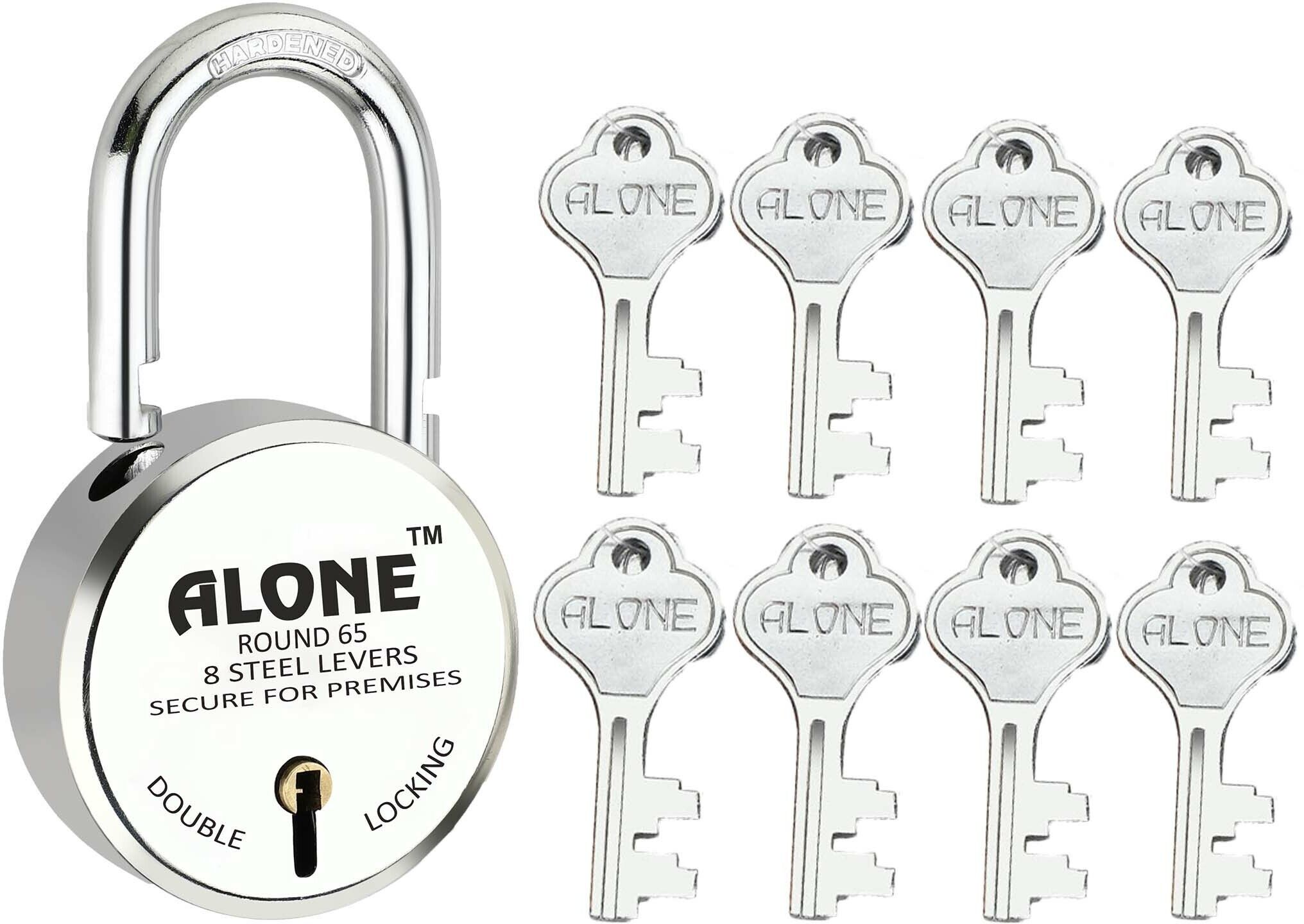 alone Round 65mm Lock for Home Gate Shop & Shutter, Double Locking 8 Keys Padlock-picture-15