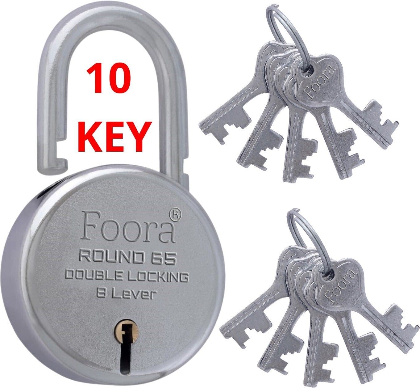 foora Round 65mm with 10 Keys, ( LIMITED EDITION ) Padlock-picture-22