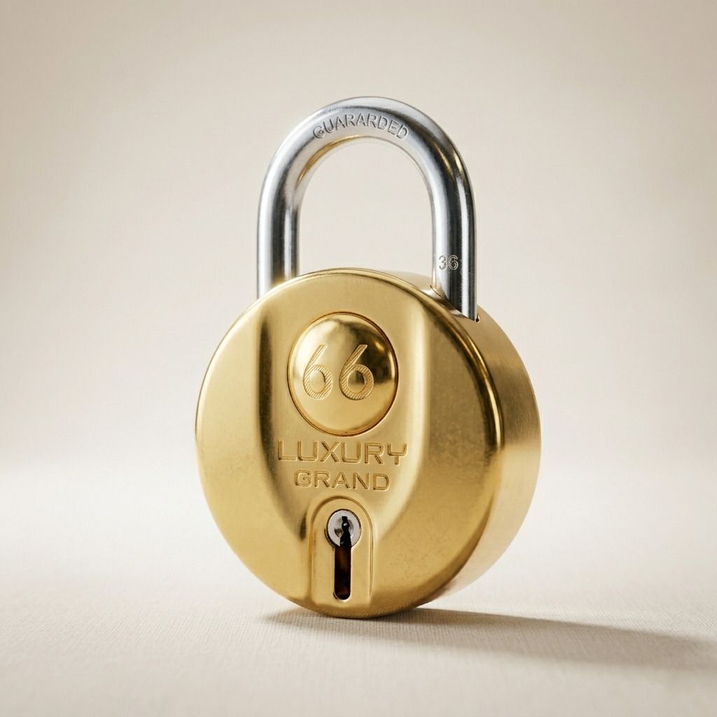 kingsway Luxury Round Lock 66mm 3 Keys Padlock | Lock and Keys for Home Door Shop Shutter Padlock-picture-18