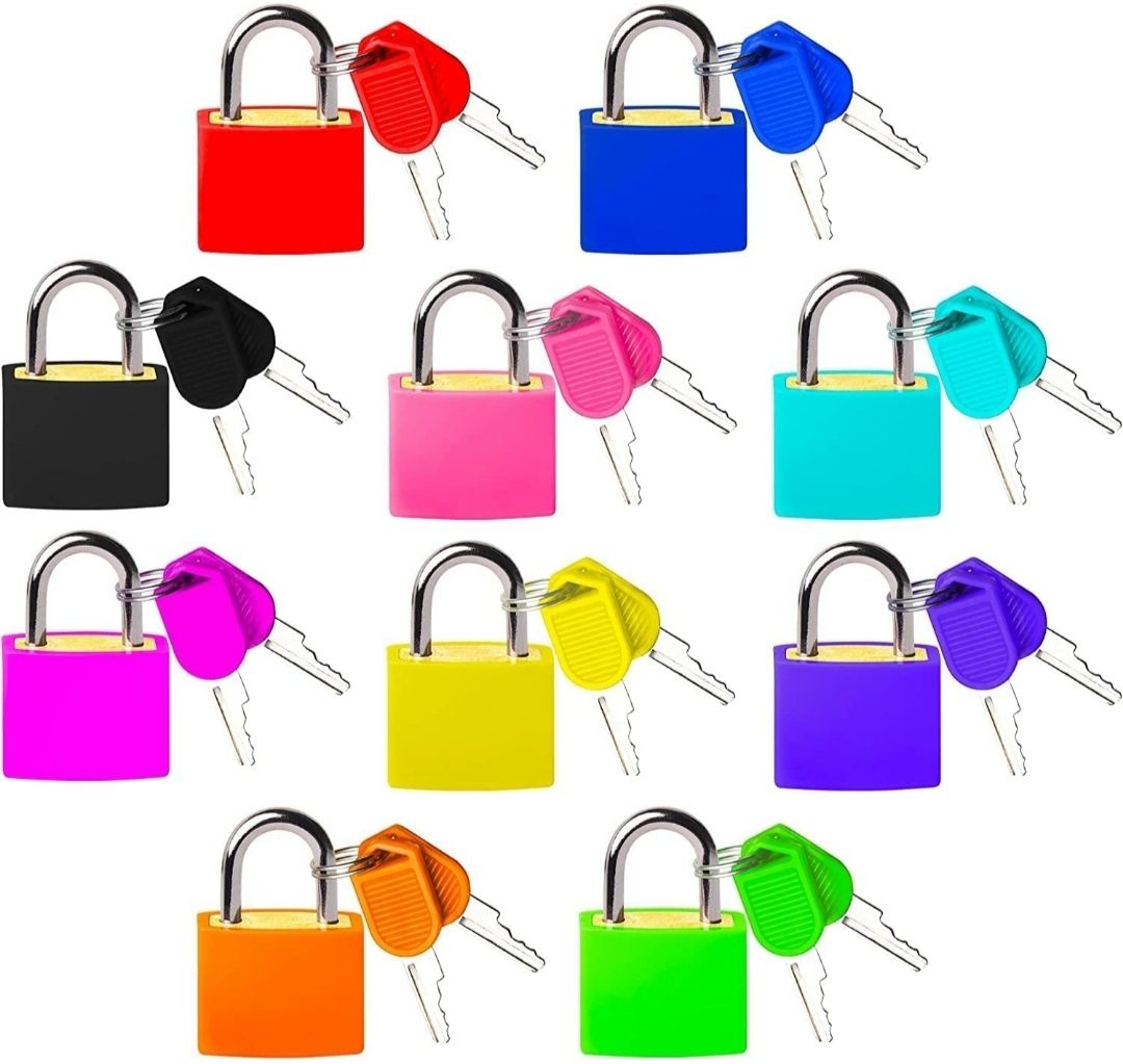 puthak 10 Suitcase Locks / 10 Colorful Mini Padlocks with 20 Keys Padlock-picture-43