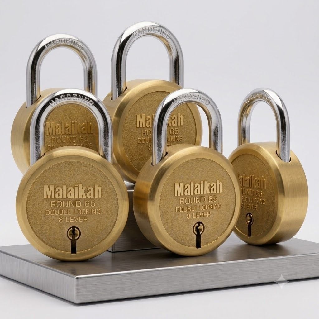 malaikah 65 mm Maximum Security Round Lock 8 Lever Gate Shield (Pack of 5) Padlock-picture-14