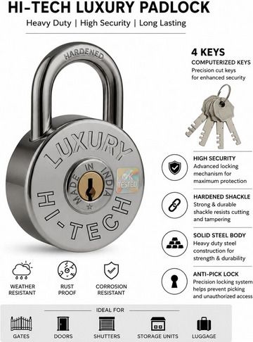 execlave Heavy Duty Security Lock Padlock-picture-2