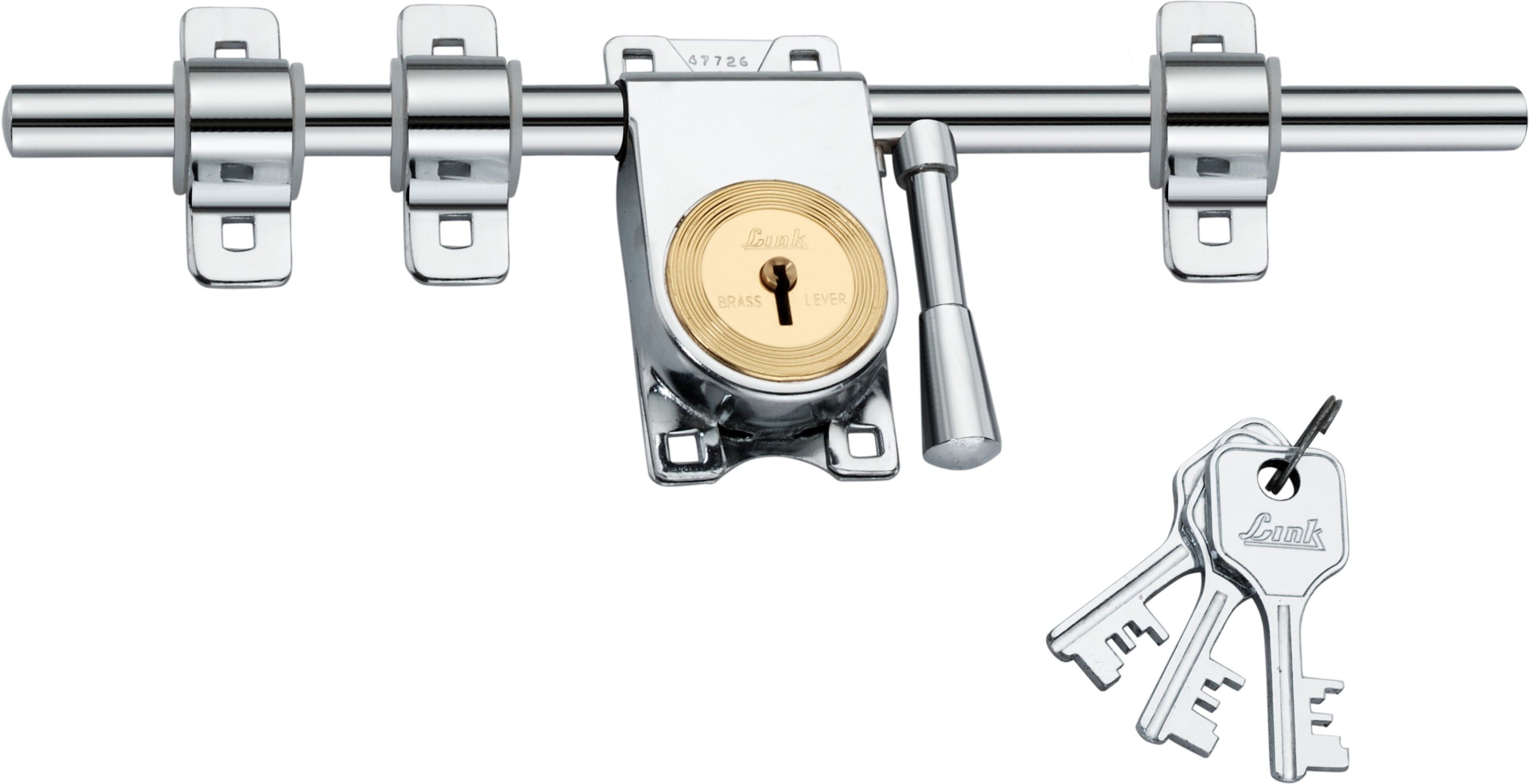 Rod Lock 14 inch | Stainless Steel Body | Brass Lever | Made in India Padlock-image-22
