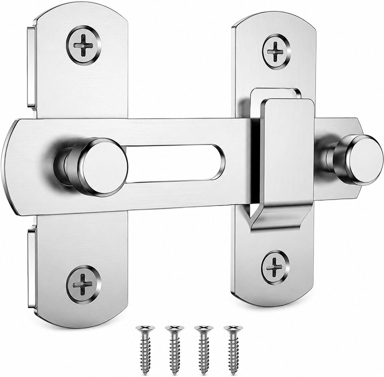 deziyna Flip Sliding Barn Door Lock – Stainless Steel Privacy Latch Pack of 2 Lock-picture-33