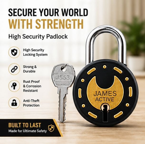 asrvg 50mm Heavy Duty Round Padlock with 3 Keys Padlock-picture-31
