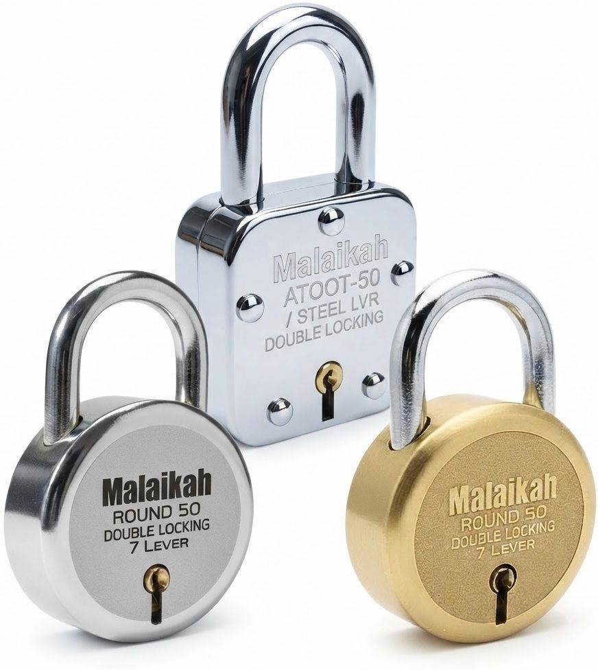 50 mm Prime Combo Set Square & Round High Security Door Locks (Pack of 3) Padlock-image-8