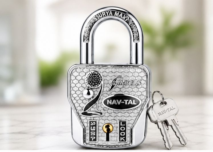 asrvg Heavy Duty 70mm Padlock with 2 Keys Padlock-picture-12