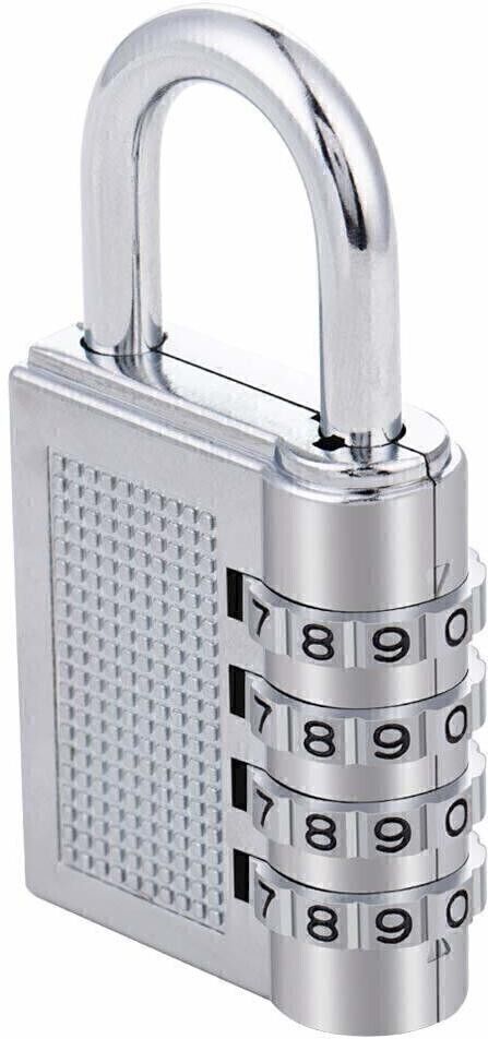 Resettable Combination 4 Digit Number Travel Luggage Password Lock For Home Office Padlock