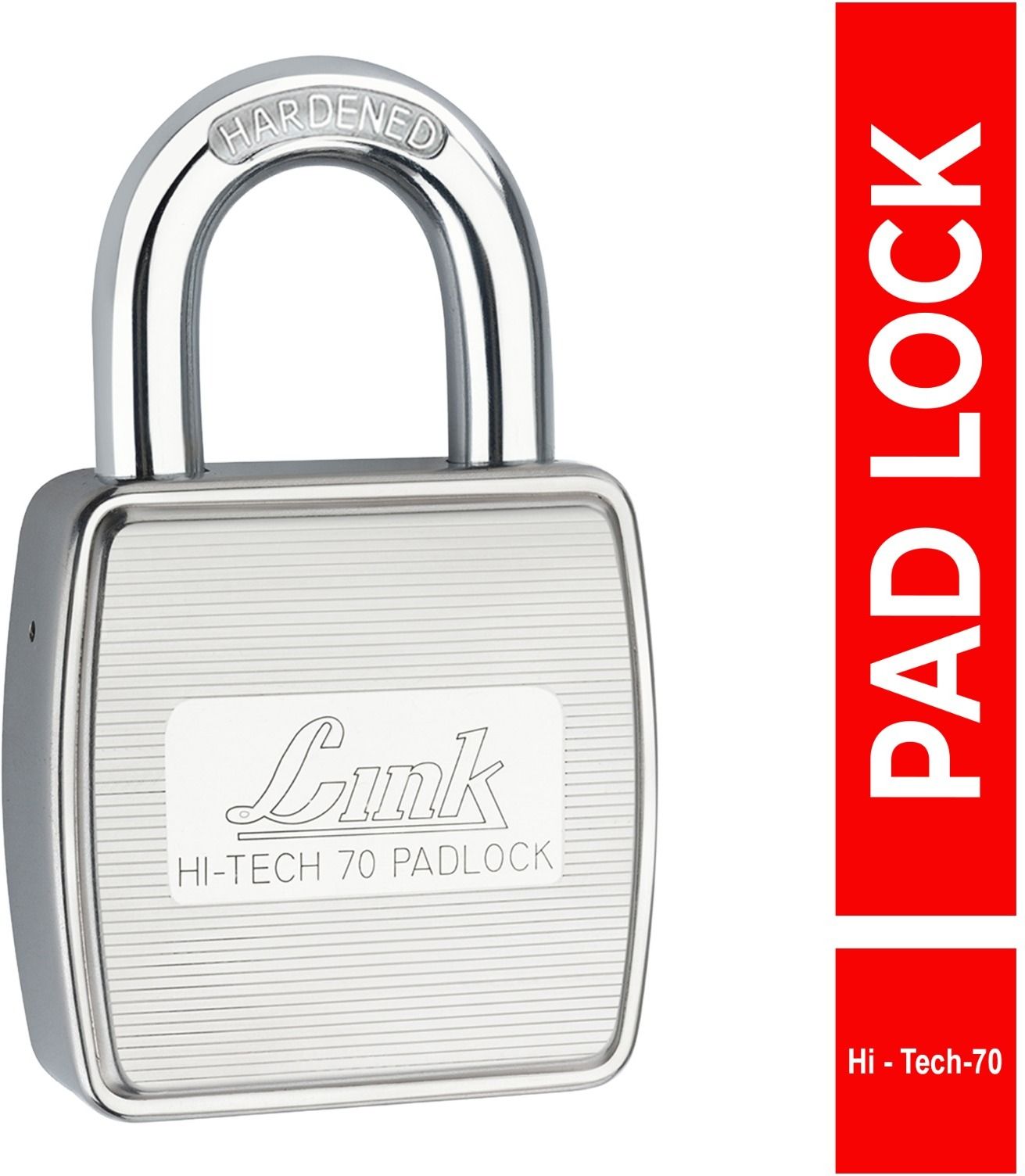 link Hi-Tech 70mm Lock | Stainless Steel Body | Hardened Shackle | Made in India Padlock-picture-19