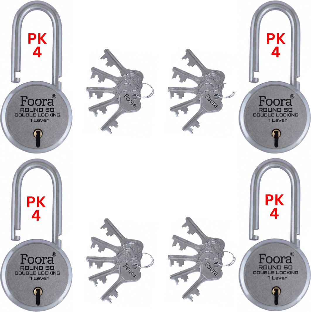 foora Round 50 | Pack of 4 | Round 50 LS Comes with 5 Keys Each Set Lock-picture-19