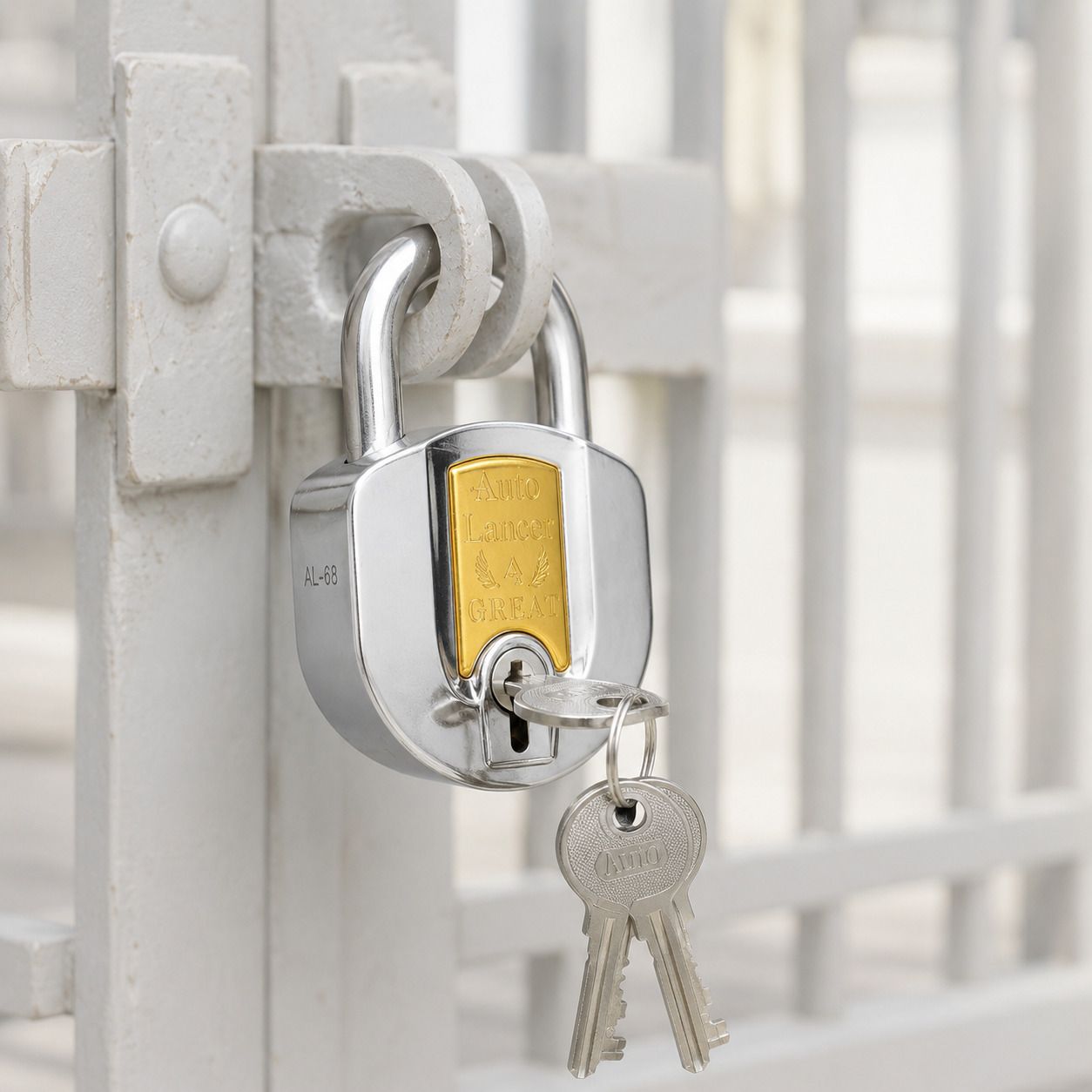 malaikah Lancer Great 68mm Golden Touch Push Lock with Hardened Shackle - Pack of 1 Padlock-picture-22