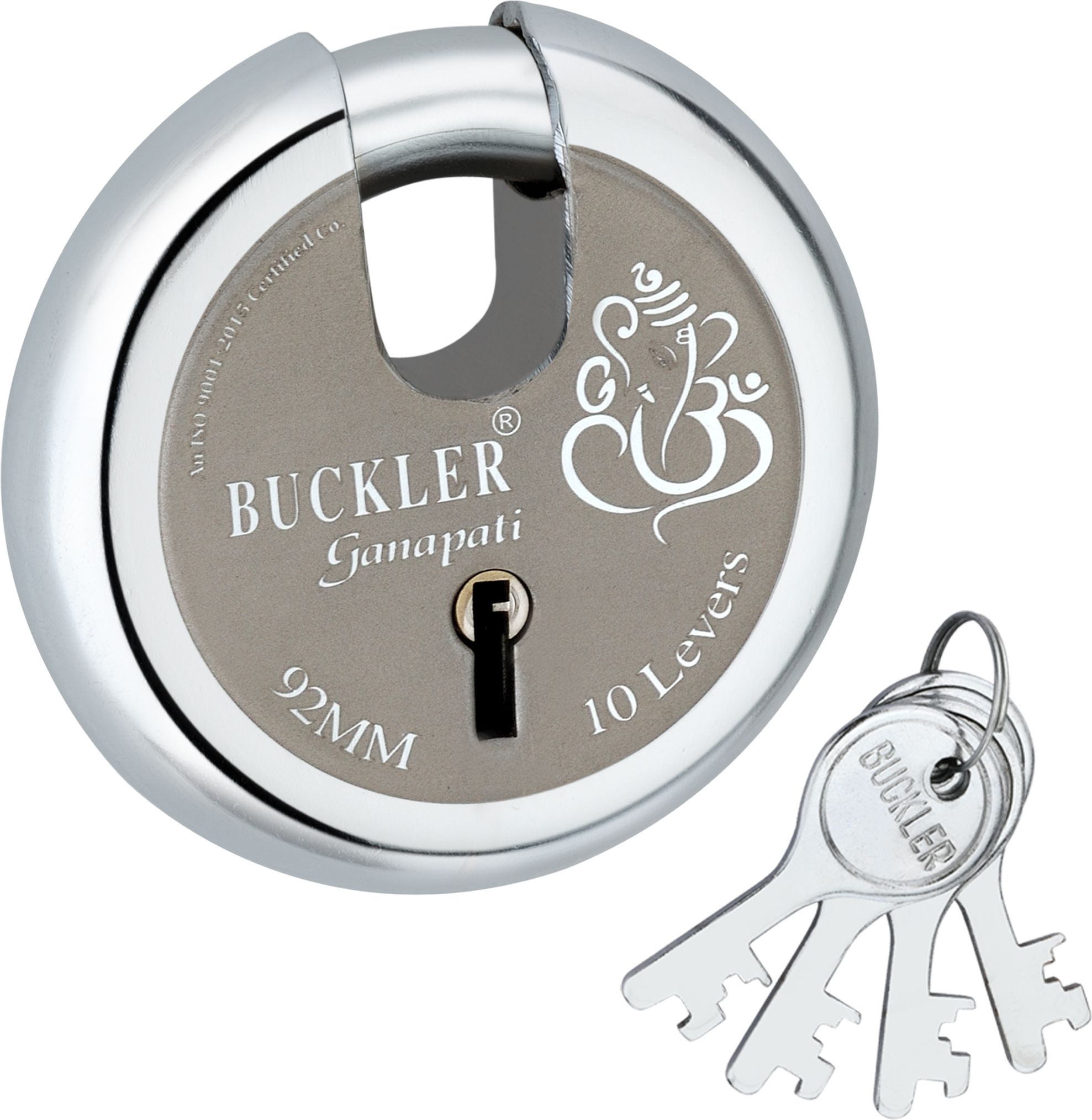 buckler Iron-Steel 92MM,10 Lever-4 Key Shutter lock for Shop,Godown,Main Gate-Main Door Lock-picture-20