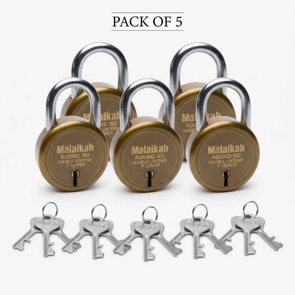 Maximum Protection 50mm Dual Locking 7 Lever Shop Lock (Pack of 5) Padlock-image-33
