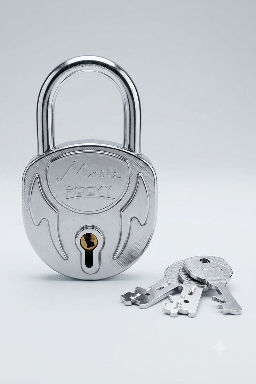 elora Heavy Duty Steel Padlock for Main Gate, Home & Shop Door Lock with 3 Keys Padlock-picture-24