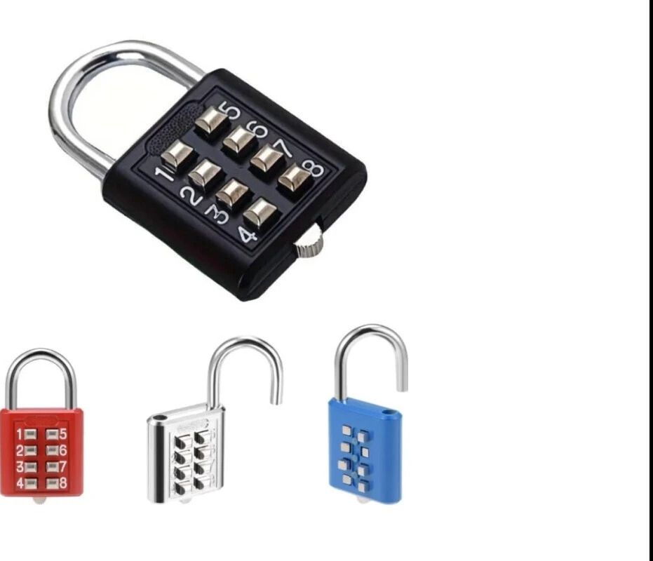 eis 8 Digit Push-Button Combination Number Code Padlock | For Door/Bag/Locker Lock Lock-picture-37