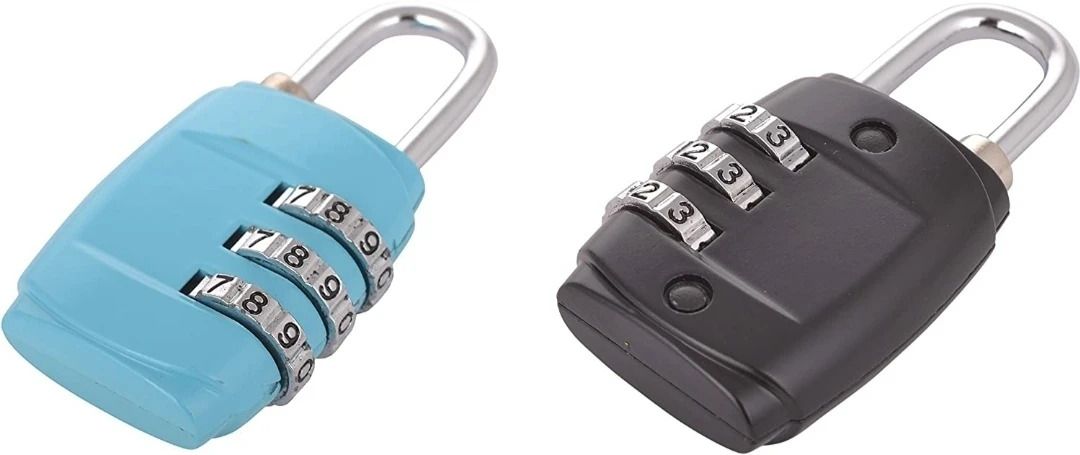 any fashion 2 Padlocks of three Digit Combination Lock Combination Lock-picture-10