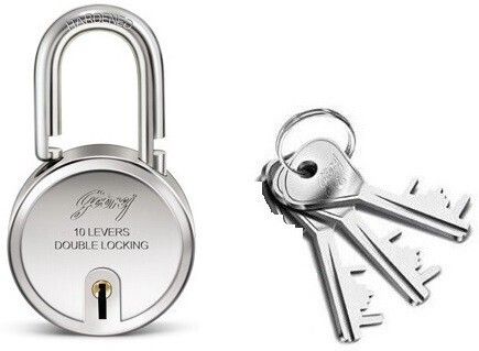 godrej ROUND LOCK 10 LEVERS 3 KEYS Padlock-picture-22