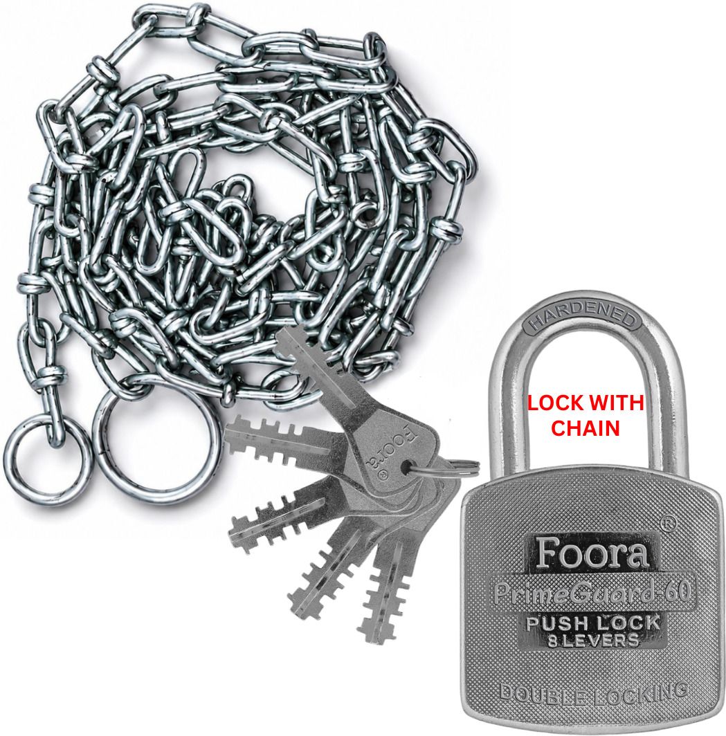 foora Chain with Lock | PG Push |Comes with 3FT Chain Chain Lock-picture-12