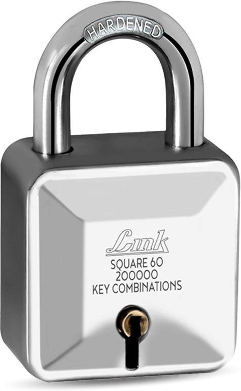 link Square 60mm 8 Brass Levers|Hardened|Steel Body|3 Keys|2 Lakh Keys Combination Padlock-picture-15