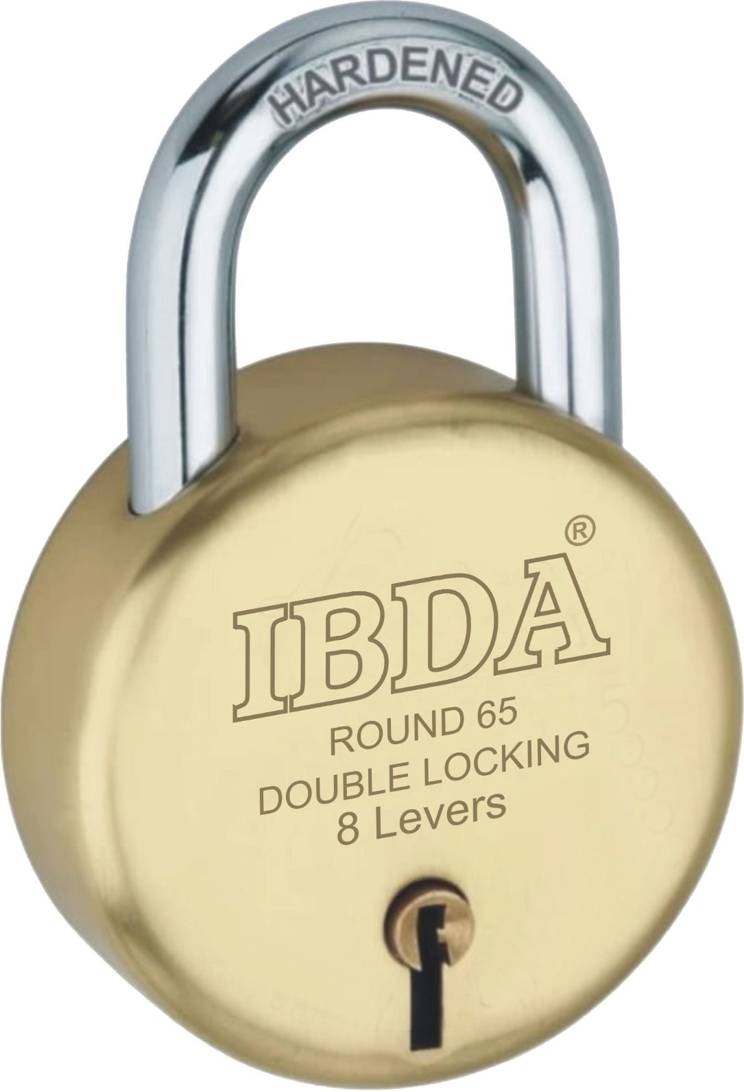 lock and key | 65mm Double Locking |8 Levers' Technology| Rivetless BRASS Finish Padlock-image-18