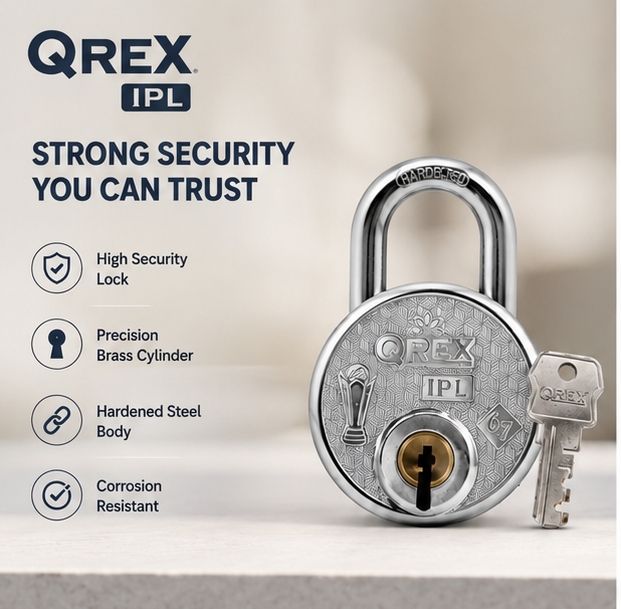asrvg QREX IPL 67 mm Heavy Duty Padlock with 3 Keys Padlock-picture-17