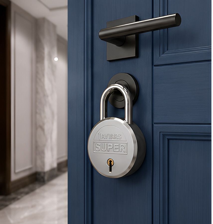 nayyar Super 50mm Iron Padlock, 7-Lever High-Security Locking Mechanism with 3 Iron Key Padlock-picture-17