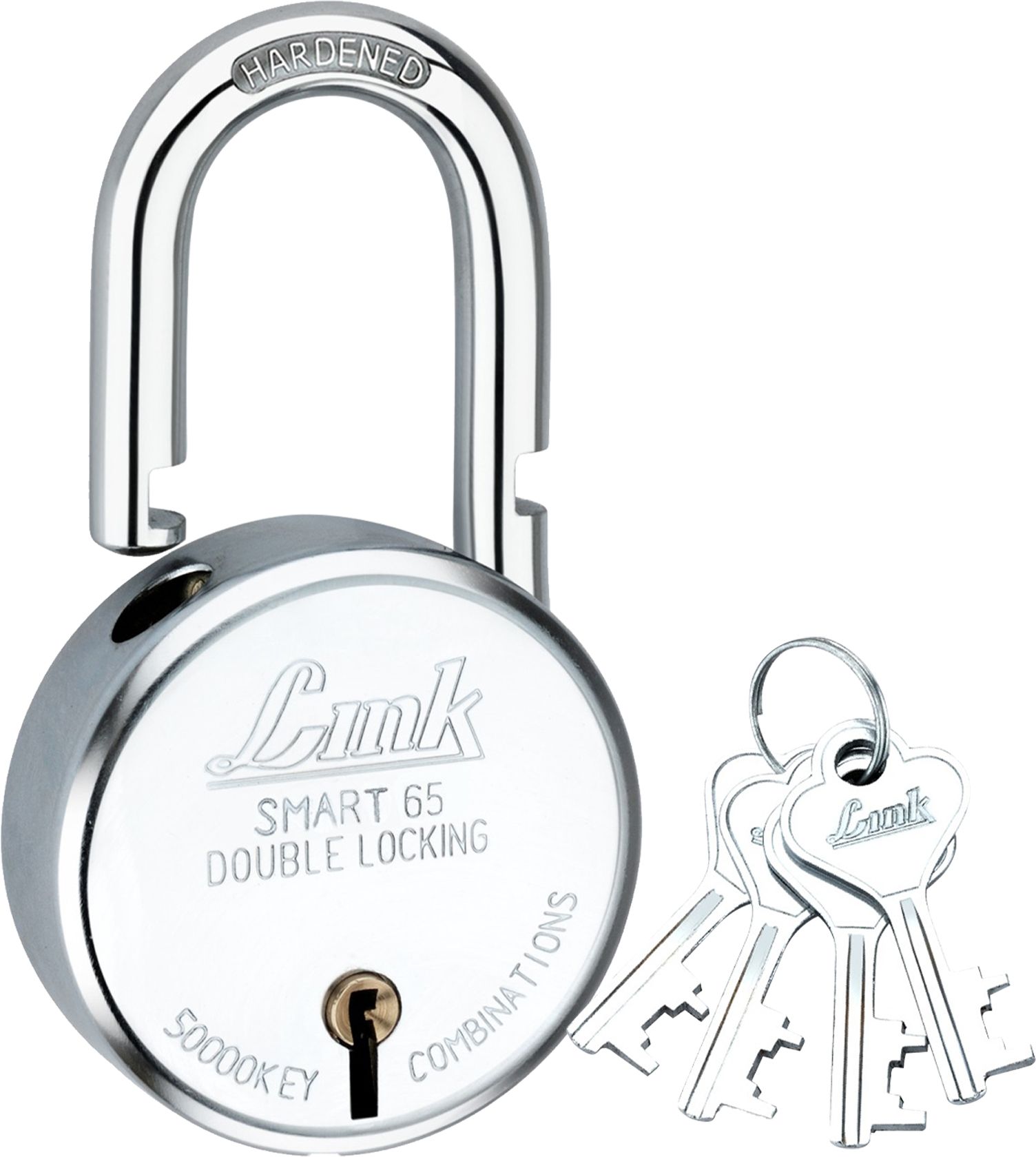 Smart 65mm Round |7 Levers|Double Locking|Hardened Shackle|50k Key Combination Padlock