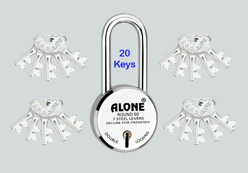 alone Round 50mm 20 Same Keys 1 Padlocks for home door gate shutter Brass Combination Padlock-picture-17