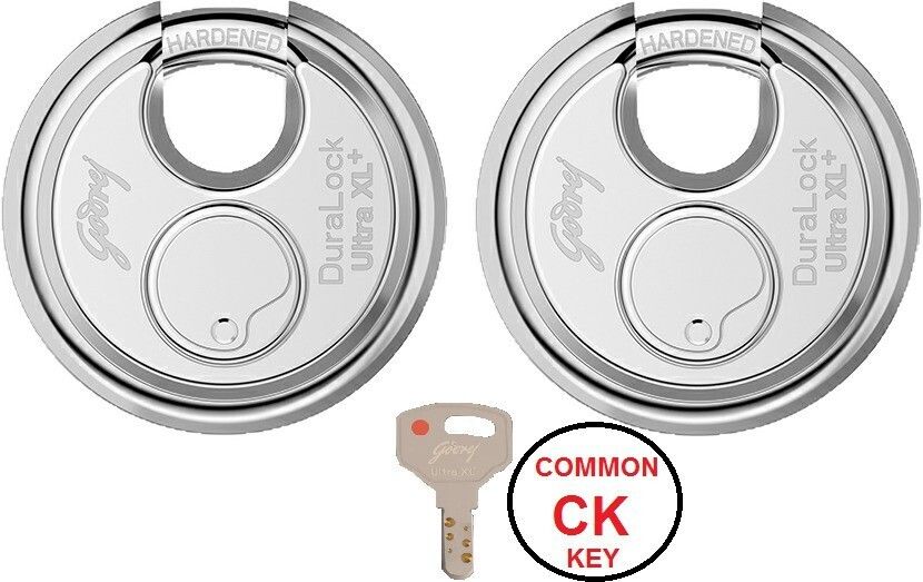 godrej locks Dura Lock - Ultra XL+ (Set of 2 - 90mm) 3 Common Key - Padlock-picture-12