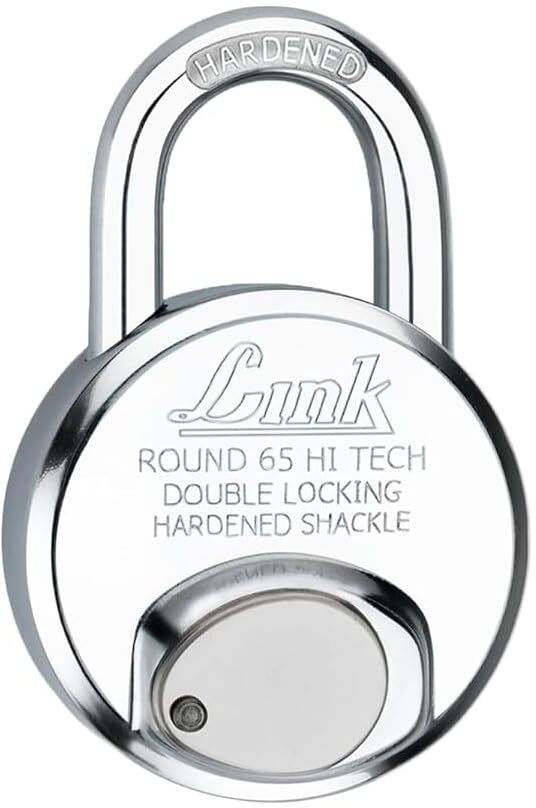 Hi-Tech 65mm Round Lock|Stainless Body|Hardened Shackle|Hi-tech Keys Padlock-image-46