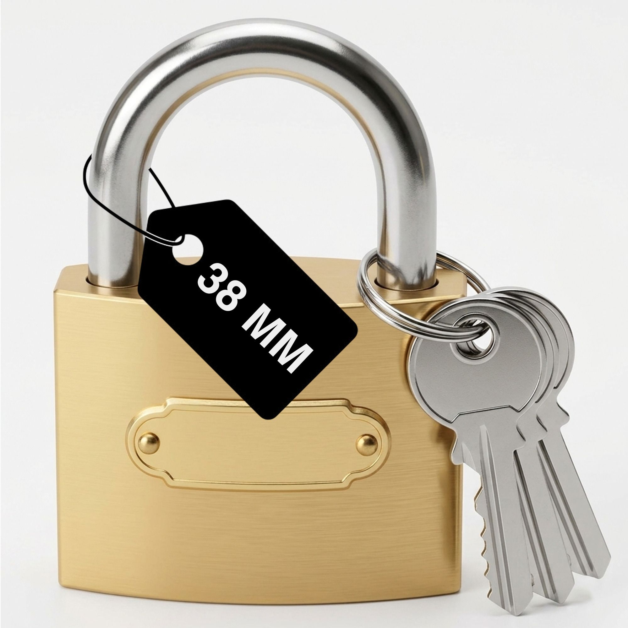 magrido 38mm Brass Padlock with 3 Keys | Heavy Duty Security Lock Lock-picture-34