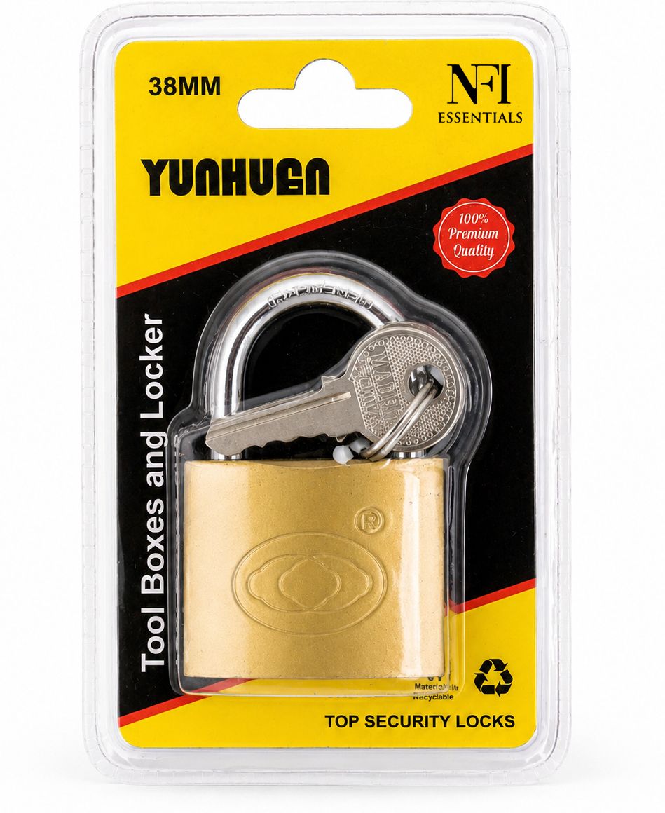 nfi essentials 38mm Heavy Duty Padlock for Main Door Gate Lock, Locks for Tool Box Lock-picture-13