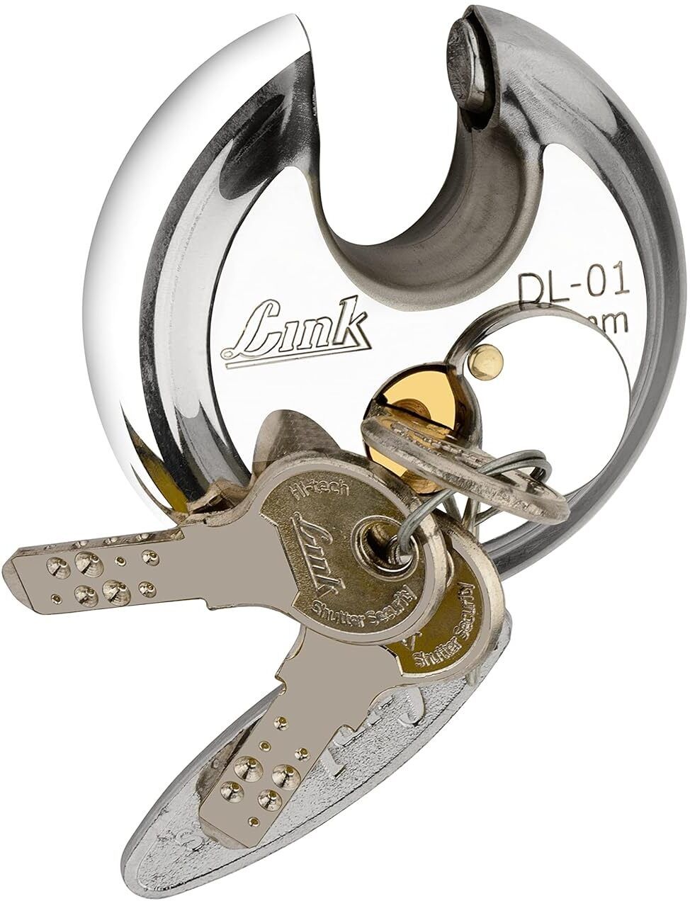 link Hi-Tech 90mm Disc Lock| Stainless Steel Body | Hardened Shackle | Made in India Padlock-picture-17