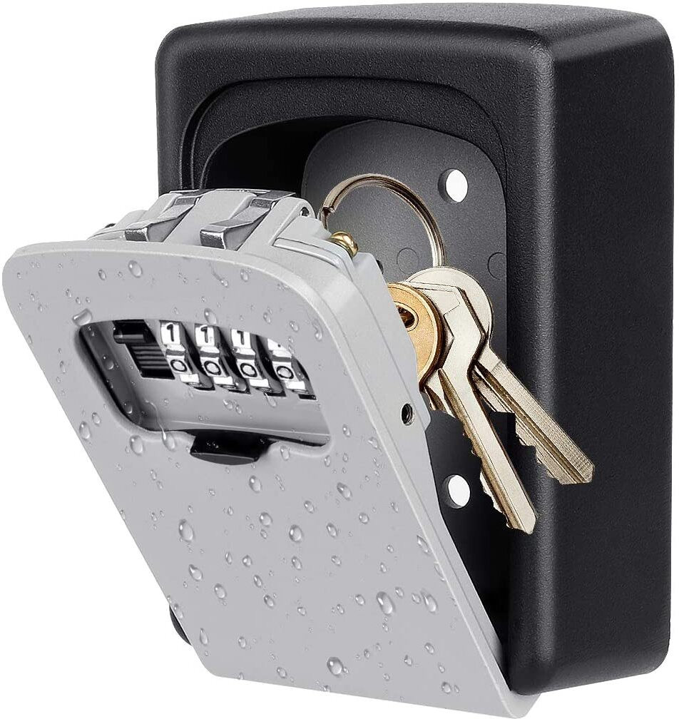 divinezon 4-Digit Combination Wall Mounted Key Storage Lock Box Combination Lock image 1