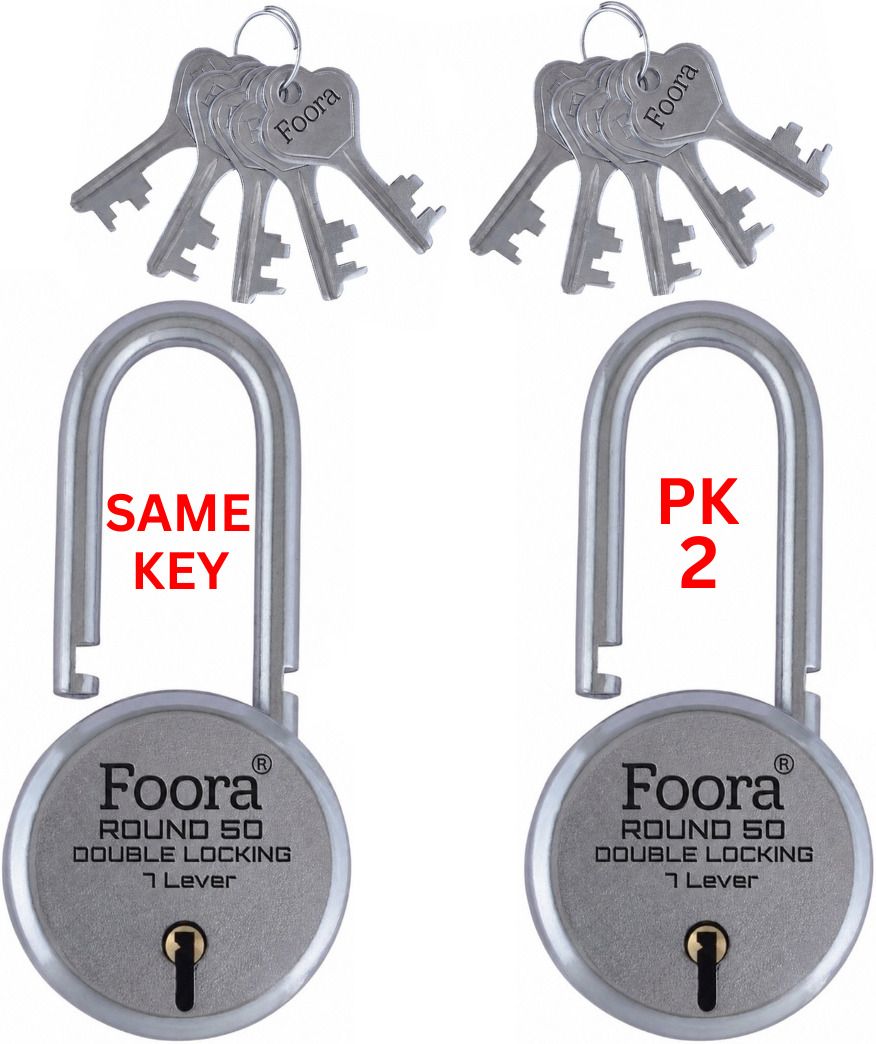 Same Key Padlock Set | Pack of 2 | Round 50LSmm with 10 Same Key Lock-image-31