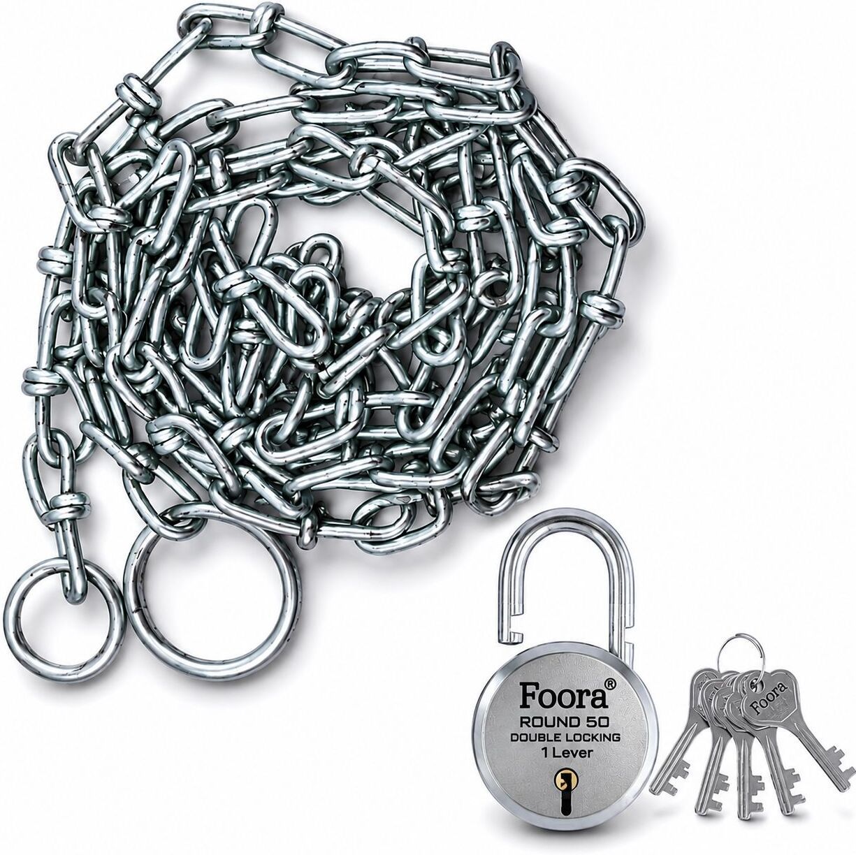 foora Chain Lock | Round 50 |Comes with 3FT Chain Chain Lock-picture-15