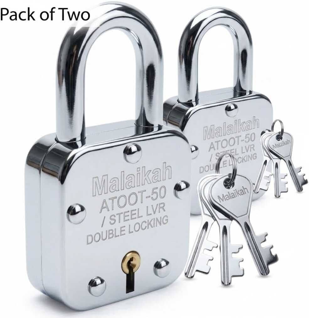 malaikah Atoot 50mm 7-Lever Security Mechanism - Heavy Duty - Pack of 2 Padlock-picture-11